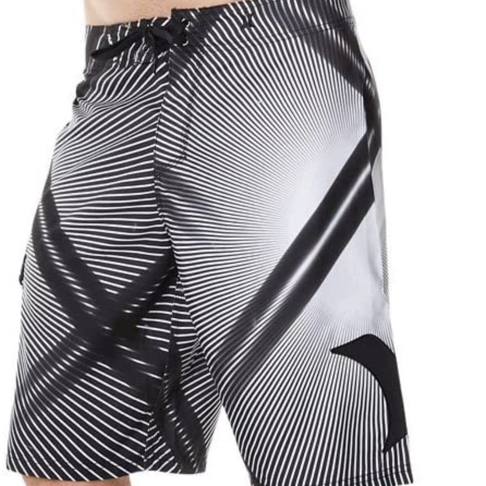 Hurley Mens Board Shorts 32 Black White Cargo